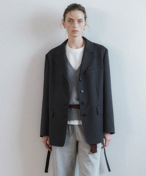 Four-Button Belt Jacket NEW6AJ821_13
