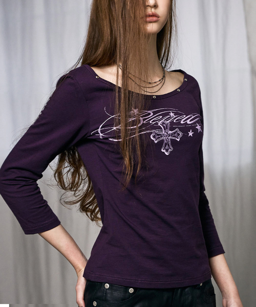 Stud Capri Top (PURPLE)
