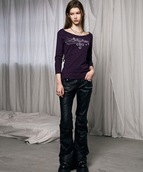 Stud Capri Top (PURPLE)
