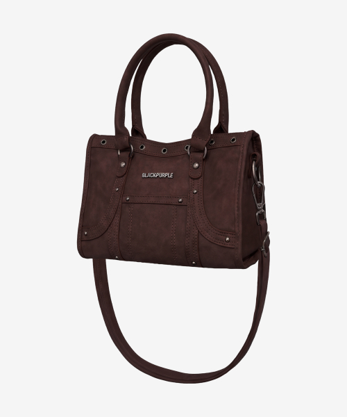 벨튼 로고 미니 토트백_레드 브라운 Velton Logo Mini Tote Bag_Red Brown