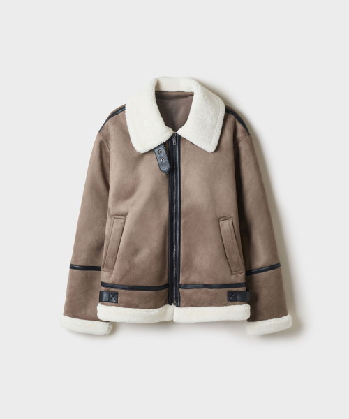 [Synthetic Leather] Shearling Jacket Jumper_SPJLG4VM01