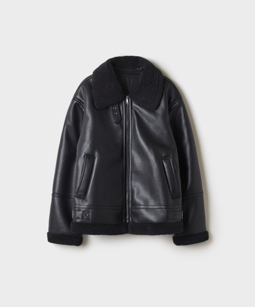 [Synthetic Leather] Shearling Jacket Jumper_SPJLG4VM01