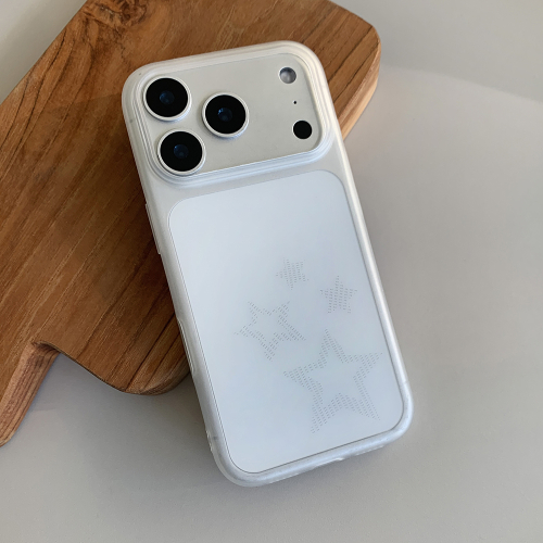 Semi-Transparent Phone Case with Dot-Filled Stars