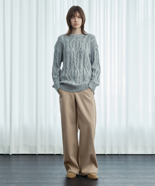 Brushed Wide Denim Pants J1DP721B