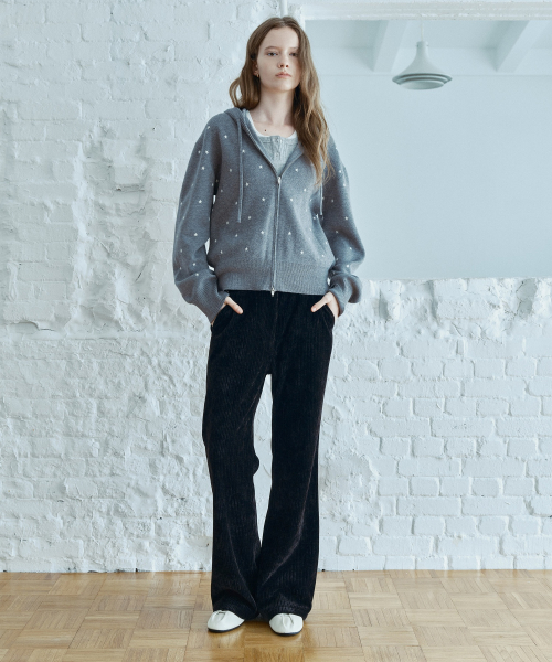 Corduroy Jersey Bootcut Pants J1PT721B
