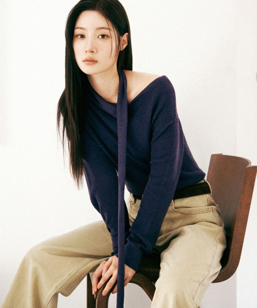 One-Shoulder Scarf Knit NEK6AP814