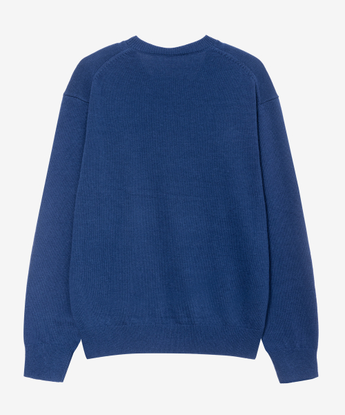 [COUTURE]Wool blend V-neck semi-oversized knit - 2color