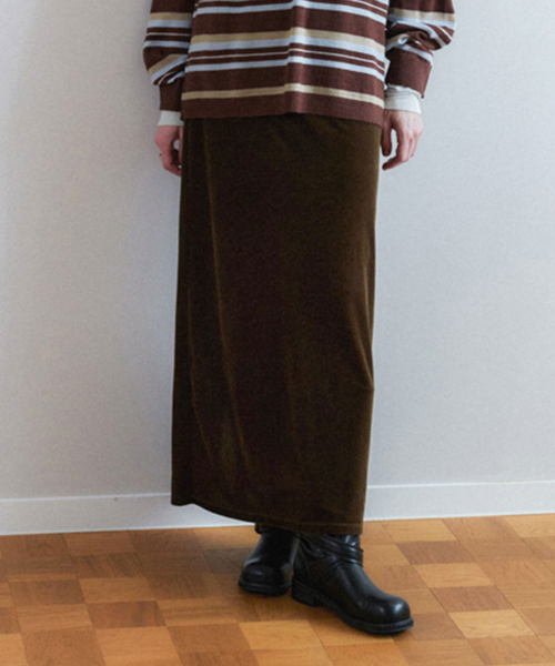 Velvet Long Skirts NEW6AS806