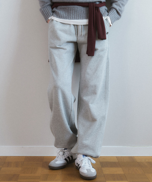 Curved Elastic-Waist Sweatpants NEW6AL842