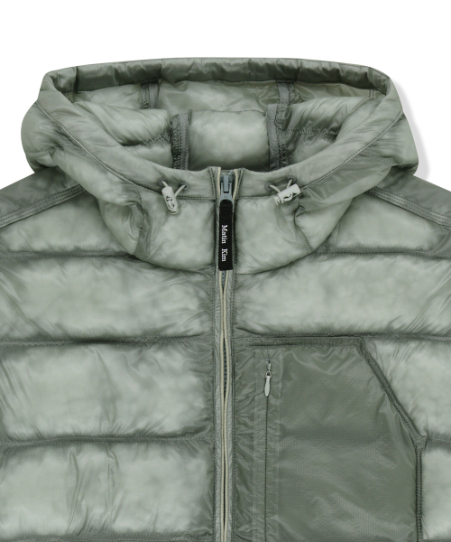 CLOUD SHELL HOODY PADDING JUMPER IN MINT