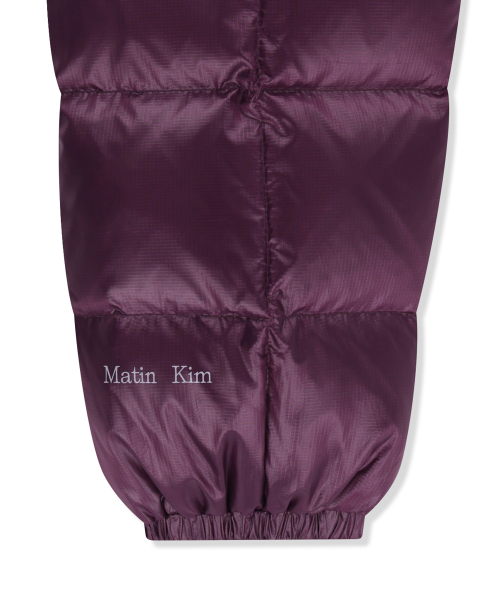 MATIN GRID QUILTED LIGHT DOWN JUMPER IN PURPLE
