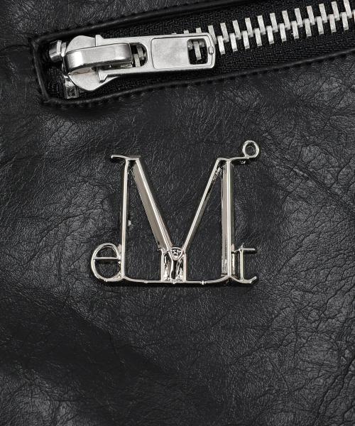LEUEL DOUBLE ZIP DIAGONAL LEATHER JACKET