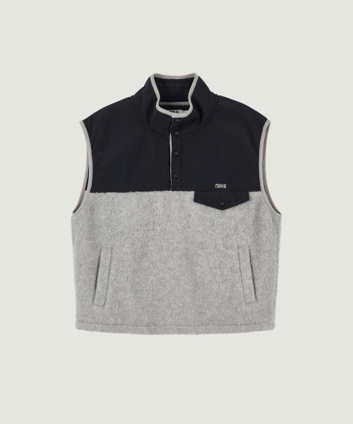 LOU FLEECE VEST (LIGHT GRAY)