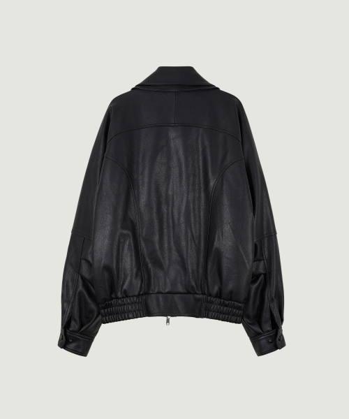 ELSA LEATHER JUMPER (BLACK)