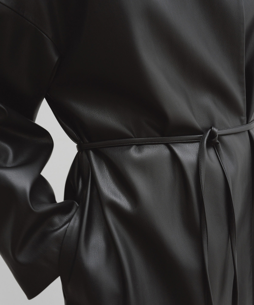 MELD FAUX LEATHER JACKET (BLACK)