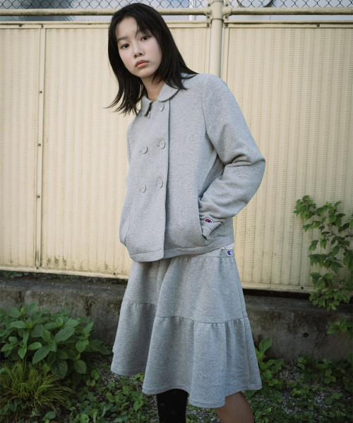 챔피온 X 오헤시오 소프트 티어드 스커트 Melange Gray
