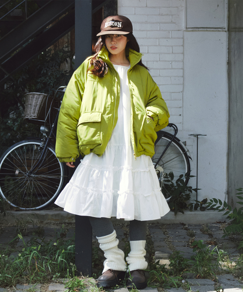 DOUBLE POCKET PUFFER PADDING OLIVE