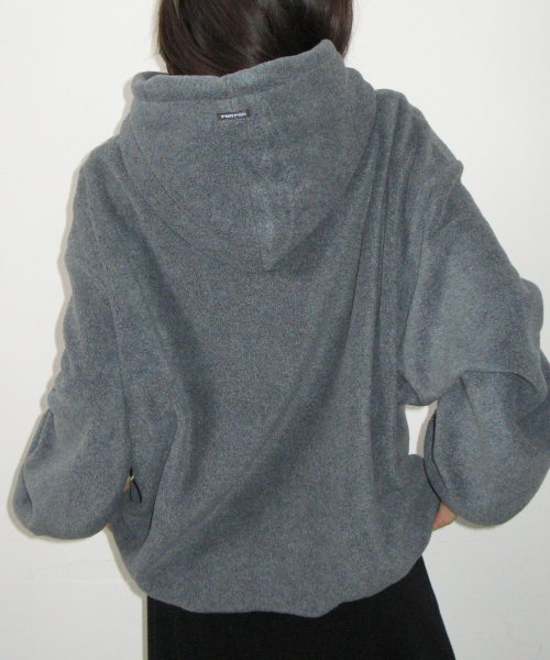 POCKET POINT FLEECE ANORAK CHARCOAL