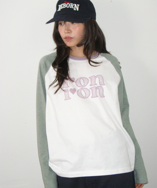 FADED LOGO RAGLAN LONG SLEEVE GREEN