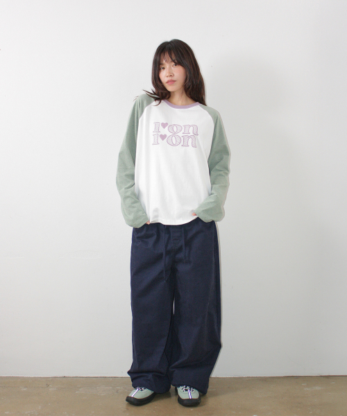 FADED LOGO RAGLAN LONG SLEEVE GREEN