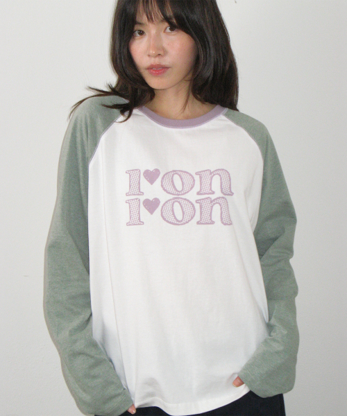 FADED LOGO RAGLAN LONG SLEEVE GREEN