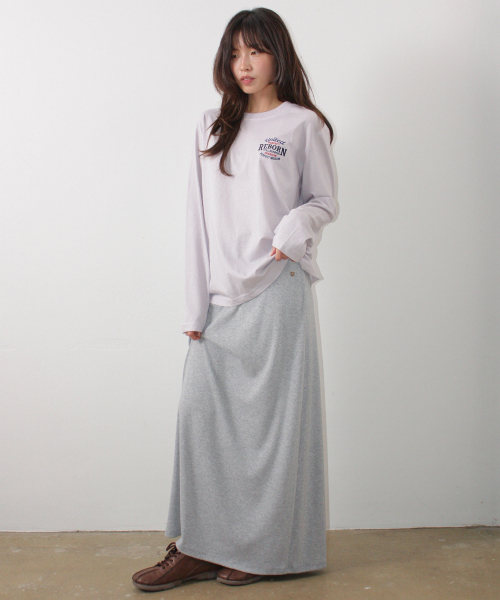 VINTAGE EMBROIDERY LONG SLEEVE LIGHT PURPLE