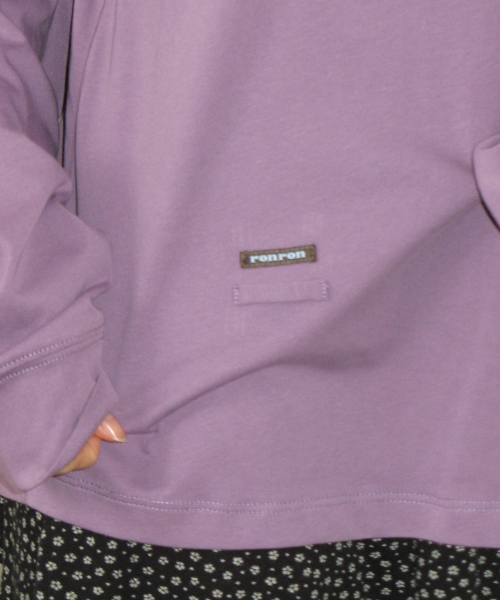 HENLEY NECK OVER FIT LONG SLEEVE PURPLE