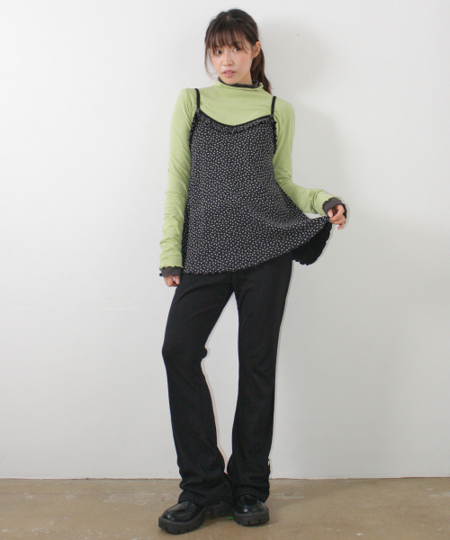 WAVE MOCK NECK LONG SLEEVE OLIVE