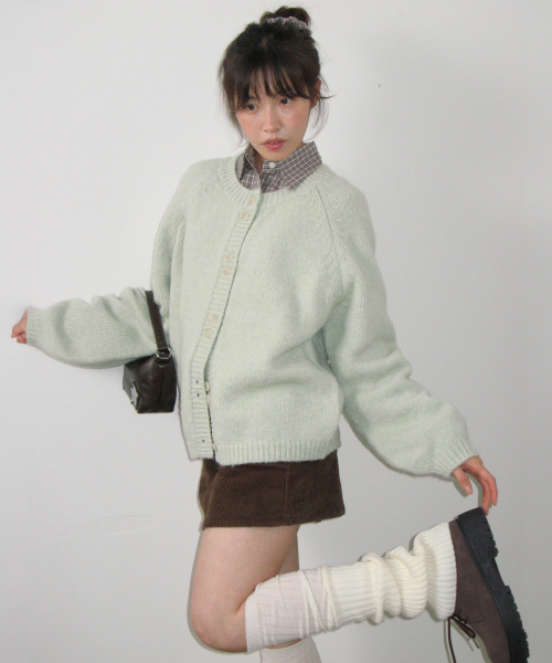 DOUBLE BUTTON CARDIGAN MINT