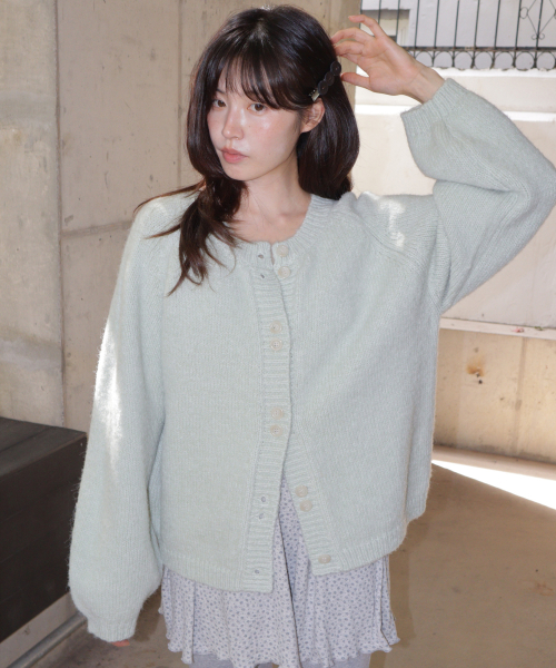DOUBLE BUTTON CARDIGAN MINT
