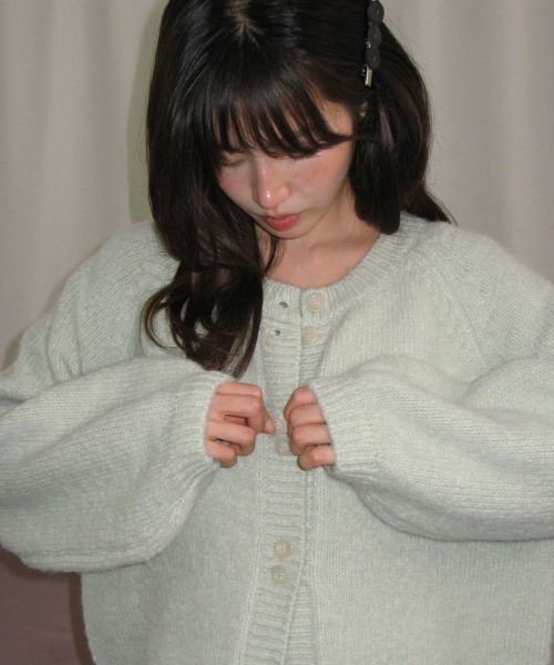 DOUBLE BUTTON CARDIGAN MINT