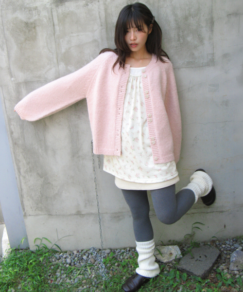 DOUBLE BUTTON CARDIGAN SOFT PINK
