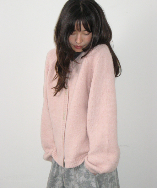 DOUBLE BUTTON CARDIGAN SOFT PINK