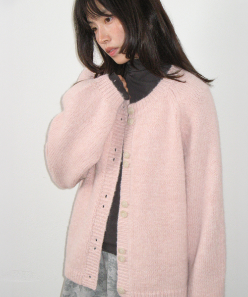 DOUBLE BUTTON CARDIGAN SOFT PINK