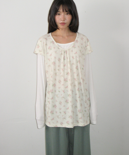 HEART POCKET WIDE JOGGER PANTS ASH KHAKI