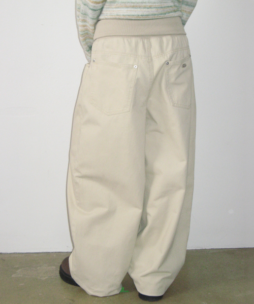 PIGMENT FOLDING PANTS BEIGE