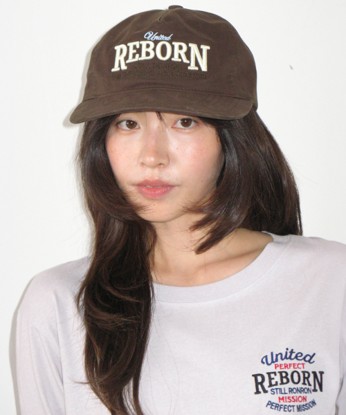 LETTERING VINTAGE BALL CAP BROWN