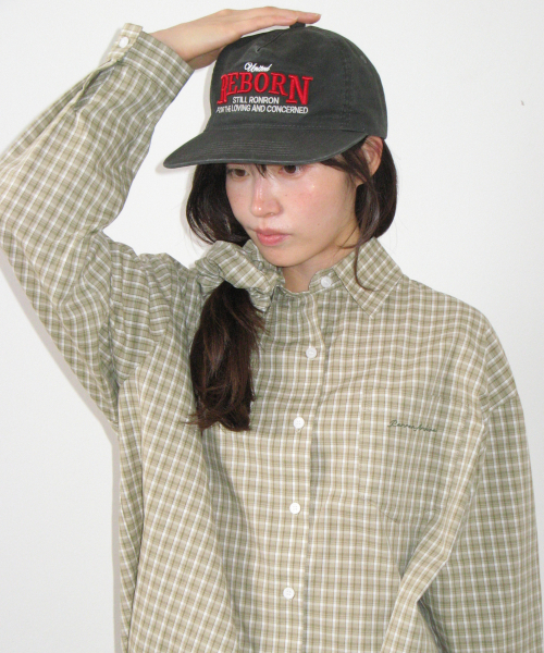 LETTERING VINTAGE BALL CAP CHARCOAL
