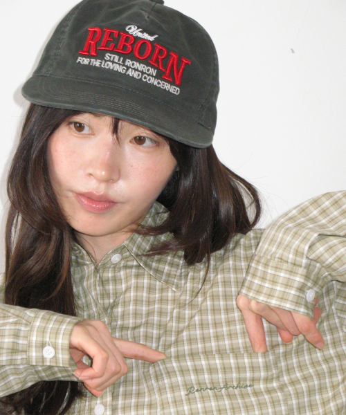 LETTERING VINTAGE BALL CAP CHARCOAL