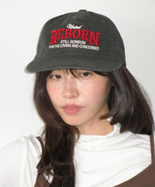 LETTERING VINTAGE BALL CAP CHARCOAL