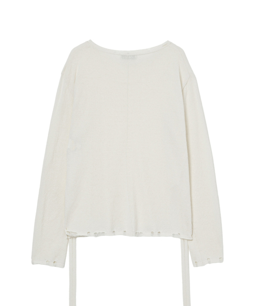 SIDE TIE KNIT IN IVORY