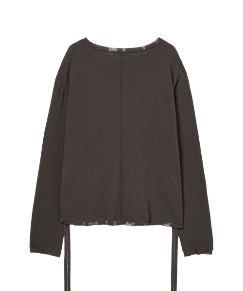 SIDE TIE KNIT IN BROWN