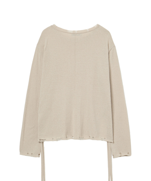 SIDE TIE KNIT IN BEIGE