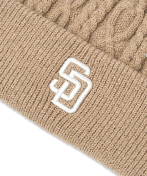 Wool Blend Cable Knit Beanie