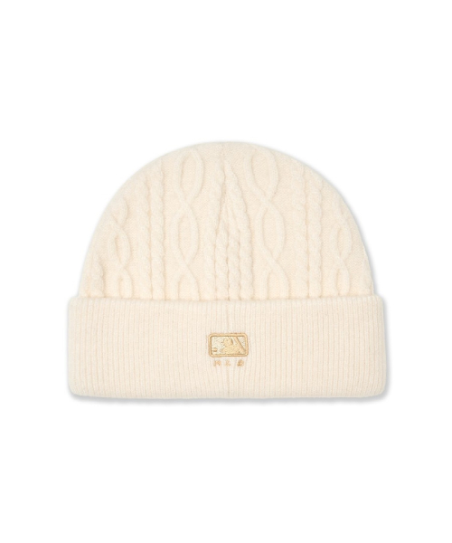 Wool Blend Cable Knit Beanie