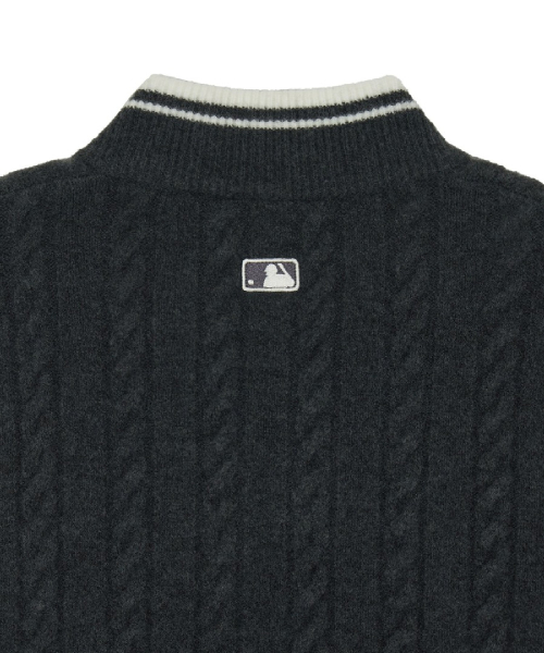 WomenS Basic Cable Zip-Up Cardigan