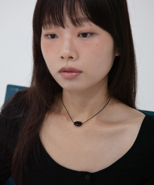 onyx candy string necklace