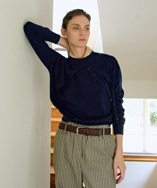 Cardigans Layered Sleeveless Knit NEK6XP204