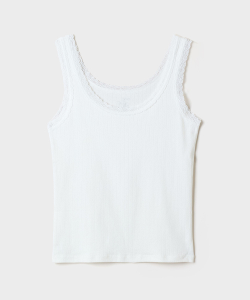 [COMFORT] Lace Pointelle Sleeveless_SPLOG49A32