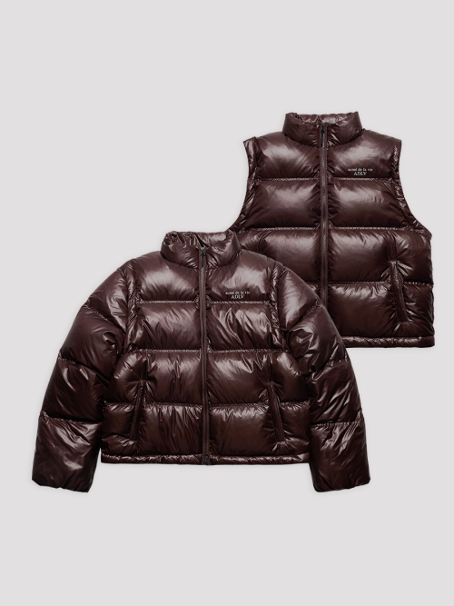 WOMAN CROP DETACHABLE DUCK DOWN JACKET